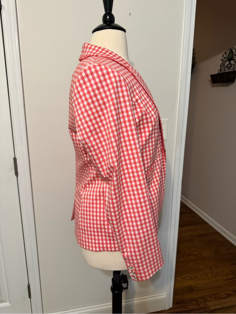 Rafaella Pink Gingham Tailored Blazer - Picture 5 of 7
